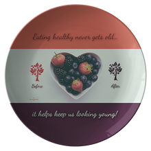 Load image into Gallery viewer, Eating Healthy Keeps Us Young - Decorative Plate