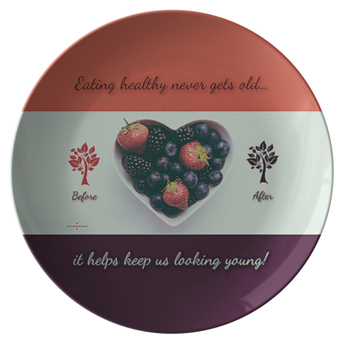 Eating Healthy Keeps Us Young - Decorative Plate
