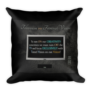 Television vs Tunnel Vision - Throw Pillow