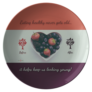 Eating Healthy Keeps Us Young - Decorative Plate